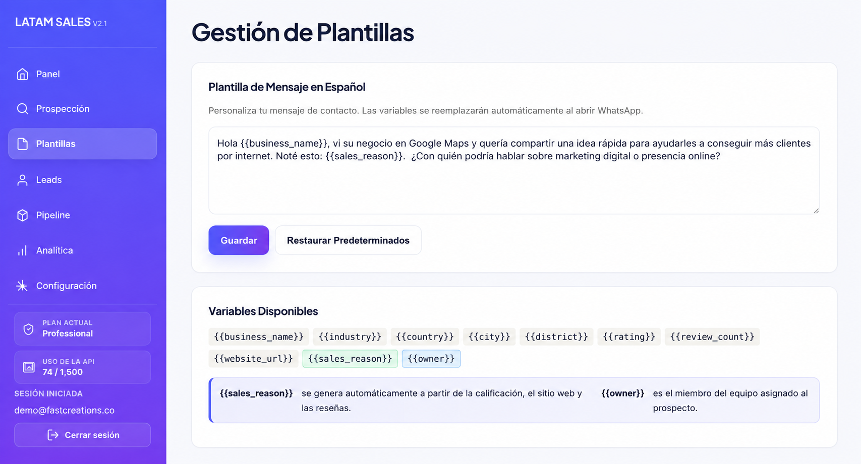 Organización en LATAM Sales